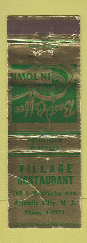 Matchbook Cover - Village Restaurant Atlantic City NJ WEAR