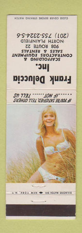 Matchbook Cover - Frank Deluccia Contractors Equipment North Plainfield CT pinup