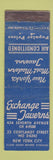 Matchbook Cover - Exchange Tavern New York City WEAR