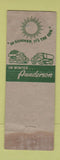 Matchbook Cover - Punderson Coal Oil Koppers Chicago IL? WORN