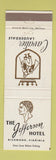 Matchbook Cover - Jefferson Hotel Richmond VA Cavalier Fort Lauderdale FL WEAR