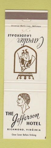 Matchbook Cover - Jefferson Hotel Richmond VA Cavalier Fort Lauderdale FL WEAR