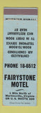 Matchbook Cover - Fairystone Motel Martinsville VA WORN