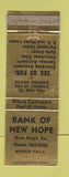 Matchbook Cover - Bank of New Hope VA WEAR