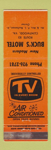 Matchbook Cover - Buck's Motel Clintwood VA