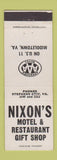 Matchbook Cover - Nixon's Motel Restaurant Middletown VA