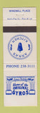 Matchbook Cover - Anna's Kitchen Greek Flint MI
