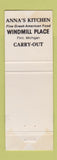 Matchbook Cover - Anna's Kitchen Greek Flint MI