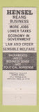 Matchbook Cover - George Hensel CA State Senate Election California