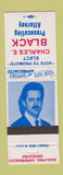 Matchbook Cover - Charles E Black Prosecuting Attorney Election