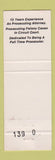 Matchbook Cover - Charles E Black Prosecuting Attorney Election