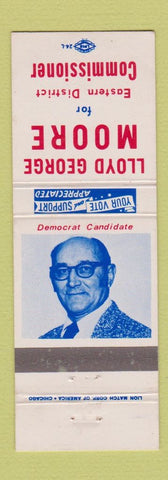 Matchbook Cover - Lloyd George Moore Eastern District Commissioner Election