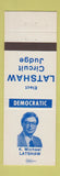 Matchbook Cover - K Michael Latshaw Circuit Judge Decatur IL