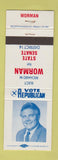 Matchbook Cover - Richard Worman for State Senate IN Indiana