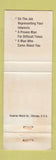 Matchbook Cover - Clement Zablocki Congress WI Wisconsin WORN