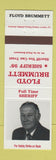 Matchbook Cover - Floyd Brummett Sheriff Election Laurel County KY