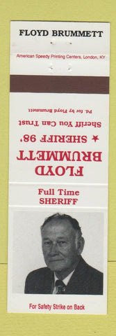 Matchbook Cover - Floyd Brummett Sheriff Election Laurel County KY