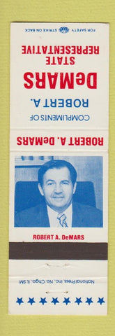 Matchbook Cover - Robert DeMars State Rep Election