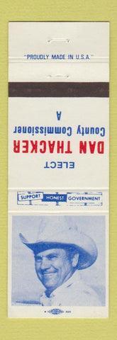 Matchbook Cover - Dan Thacker County Commissioner Election