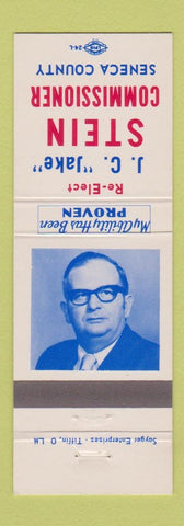 Matchbook Cover - JC Stein Commissioner Seneca County OH?