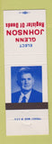 Matchbook Cover - Glenn Johnson Register of Deeds Election