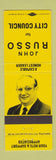 Matchbook Cover - John Russo for City Council New Castle PA? #1 YELLOW