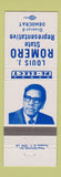 Matchbook Cover - Louis Romero State Rep Election