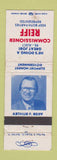 Matchbook Cover - Arthur Reiff Commissioner Election Hamilton OH WORN