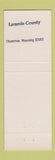 Matchbook Cover - Carl Galt for County Treasurer Election