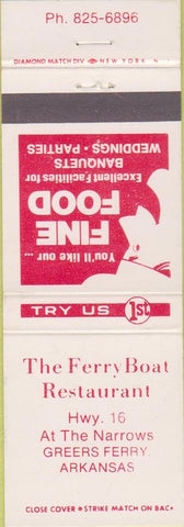 Matchbook Cover - Ferry Boat Restaurant Greers Ferry AR
