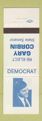Matchbook Cover - Gary Corbin State Senator Election
