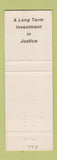 Matchbook Cover - K Michael Latshaw Circuit Judge Decatur IL