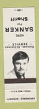 Matchbook Cover - Sanker for Sheriff Election