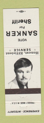 Matchbook Cover - Sanker for Sheriff Election