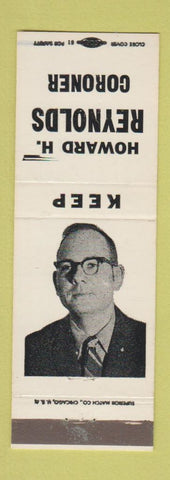 Matchbook Cover - Howard H Reynolds Coroner Election New Castle PA