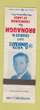 Matchbook Cover - Charles N Bronaugh Councilman Montgomery County IN? WEAR