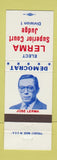 Matchbook Cover - Jose Lerma Superior Court Judge Nogales? AZ