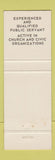 Matchbook Cover - John J Knoop County Commissioner Election WEAR