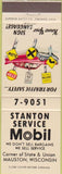 Matchbook Cover - Stanton Mobil oil gas Mauston WI sign language