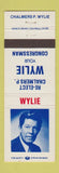 Matchbook Cover - Chalmers Wylie Congressman Election Columbus OH