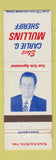 Matchbook Cover - Charlie G Mullins Sheriff Election