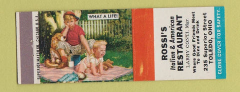 Matchbook Cover - Rossi's Italian Restaurant Toledo OH