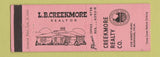 Matchbook Cover - Creekmore Real Estate Muskogee OK WEAR