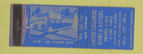 Matchbook Cover - Carter's Cleaners Dyers Oklahoma City OK WORN