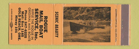 Matchbook Cover - Rogue Mail Boat Service Gold Beach OR WEAR