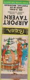 Matchbook Cover - Airport Tavern Pontiac MI hillbilly WORN