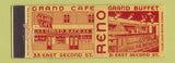 Matchbook Cover - Grand Cafe Reno NV