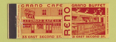 Matchbook Cover - Grand Cafe Reno NV