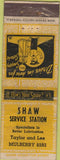 Matchbook Cover - Shaw Service oil gas NO TOWN WORN