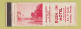 Matchbook Cover - Rush In Motel Arcadia FL WORN